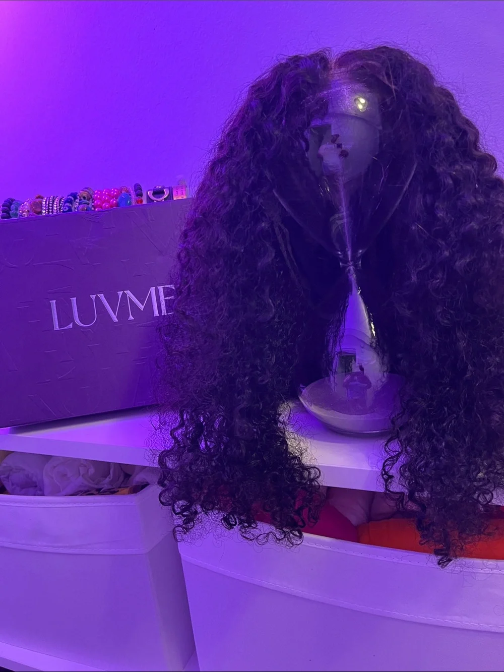 Luvme Black Deep Curly Human Hair Wig — Natural Volume & Texture